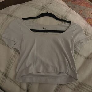 White ribbed crop top Pacsun